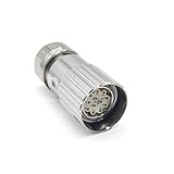 M23 12pin Female Connector, M23 Waterproof Circular Connector for Signal, M23 Connector for servo Motor E Code clockwise Shielded Adapter for Wire to Panel Connection