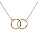 HONEYCAT Rose Gold Mini Harmony Interlocking Circles Necklace | MadeWell, Minimalist, Delicate Jewelry