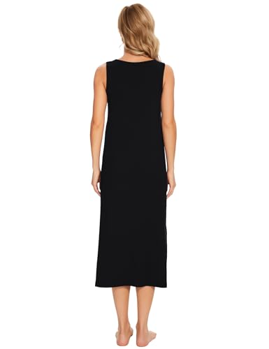 GYS Womens Bamboo Viscose Sleeveless Long Nightgowns2
