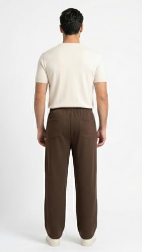 Image of DA BLUE Premium Textured Baggy Jogger for Men | Relaxed Fit Casual Track Pants | Soft Stretch Lounge Wear Bottom