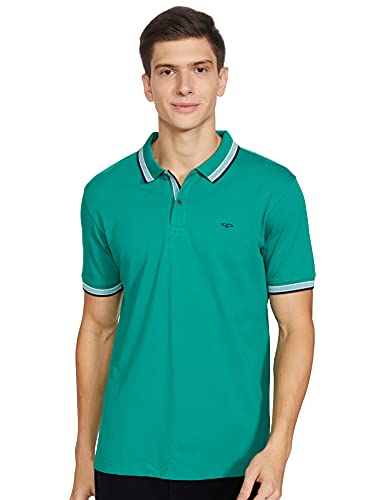 Image of Colorplus Men's Pure Cotton Solid Pattern Tailored Fit Polo Neck Half Sleeve Casual T-Shirt