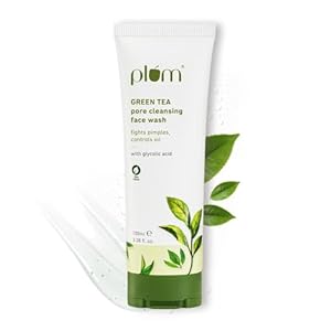 Green Tea Pore Cleansing Face Wash For Oily Skin | With Glycolic Acid | Fights Acne, Controls Excess Oil | Removes Dead Skin Cells | Gentle & Non-Drying | Women & Men | 100% Vegan | 100 ml
