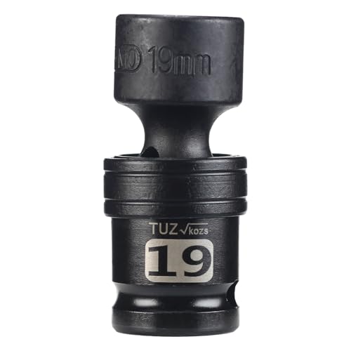 Image of 1 /2 inch Universal Joint Socket.1 /2-Inch Drive Shallow Impact Universal Joint Swivel Socket.Chrome Molybdenum Steel.6 Point, Metric 19mm
