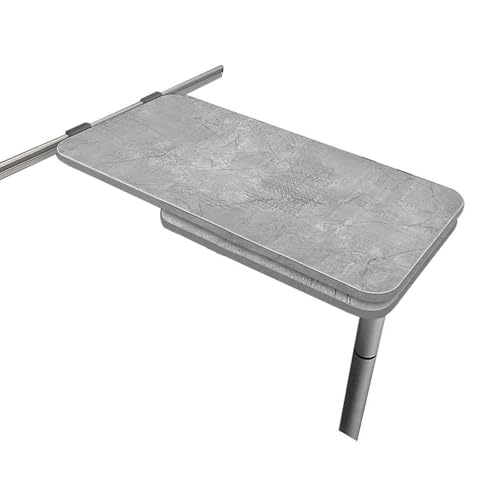 RTTZBOZ Tavolo Pieghevole per Camper, Girevole a 360 Gradi Tavoli per Camper per L'interno di Un Camper, Accessori RV Rimovibili per Camper, Camper(Gray)