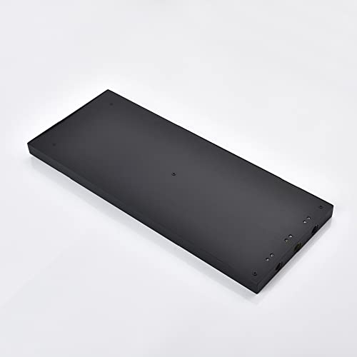 Sistema de ducha rectangular 9 x 22 pulgadas Cascada con monocomando y 4 botones para 4 funciones (lluvia, cascada, jets corporales y ducha manual) en negro mate miniatura 5