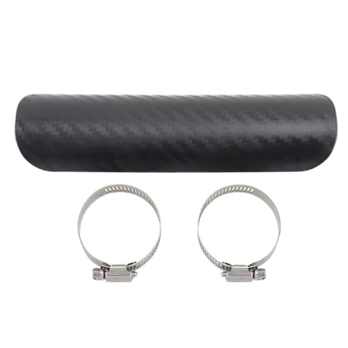 Protector de talón para tubo de escape universal de moto con abrazadera protector térmico de metal D