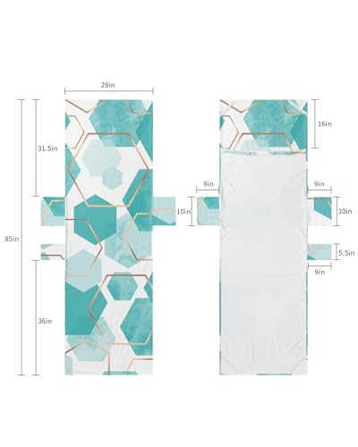 Teal Geometric Beach Lounge Chair Towel Cover, Soft Chaise Lounge Towel with Side Pockets Patio Pool Chairs Cover for Beach/Pool Sunbathing 29x85 Yellow Modern Abstract Art Aesthetics