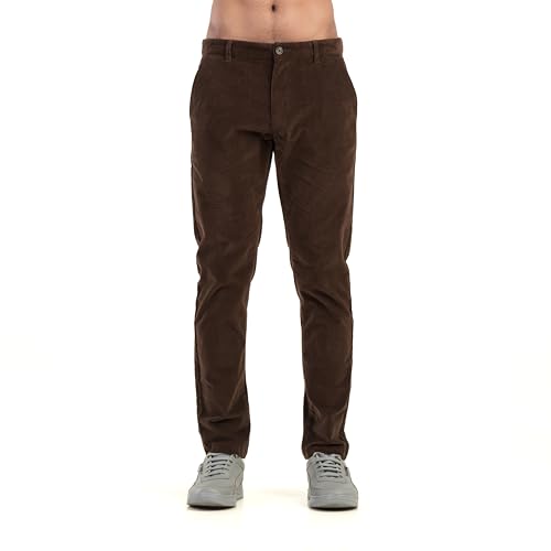Image of BELANO Men Slim Fit Corduroy Cotton Stretch Chinos