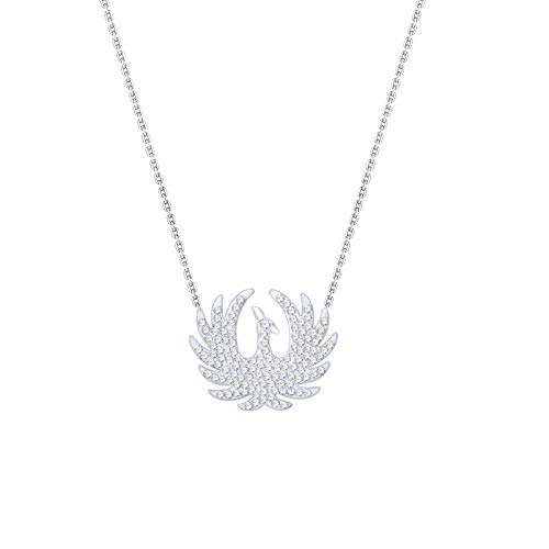 Collar de fénix con cadena de clavícula ligera y acabado brillante