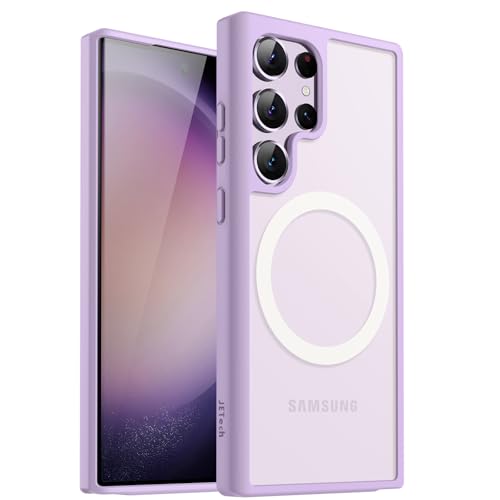 JETech Magnetic Case for Samsung Galaxy S23 Ultra 5G 6.8-Inch Compatible with MagSafe Translucent Matte Back Shockproof Phone Cover (Lilac)