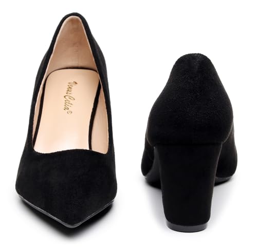 Image of VenusCelia Women's Lewin Pump Chunky Heel Shoe