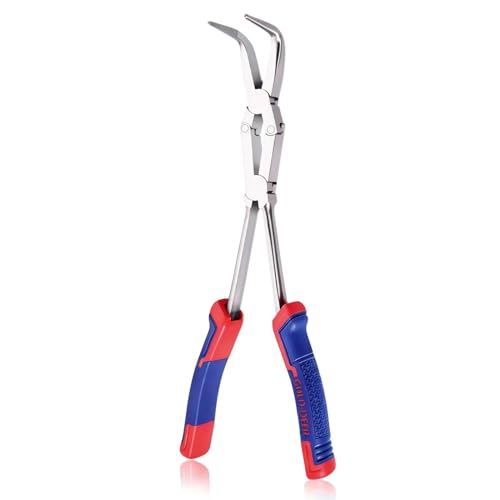 Materiale di alta qualità: le pinze sono realizzate in acciaio ad alto tenore di carbonio con una superficie lucida fine per una maggiore durata e durezza. Manici ergonomici in TPR bicolore antiscivolo per una presa comoda e un facile utilizzo.