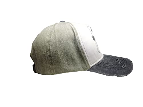 YULOONG Vintage Baseball Cap Washed Denim Fashion Anchor Pattern Outdoor Sun Hat for Men Women 100% Cotton