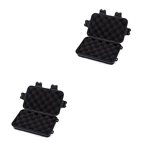 Yardwe 2pcs Box Emergency Dry Case Waterproof Storage Box Portable Airtight and Shockproof Ideal for Camping Boating Fishing and Outdoor Activities