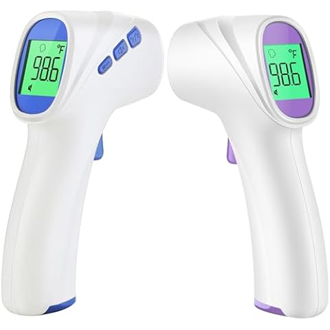 Forehead Thermometer for Adults and Kids - 2000 White & Purple Cover