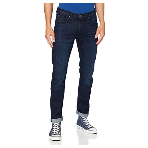 Lee Luke Jeans för män, Dk Tonal Park, 30W x 32L