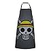 Símbolo acuarela sombrero de paja piratas Onepieces anime luffy cráneo terproof delantal ajustable correa de hombro delantales cocinar barbacoa adulto artista bolsillo delantales