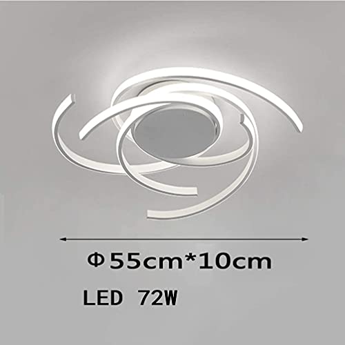 Lustre LED dimmable YangRy plafonnier moderne blanc avec télécommande 56cm - 5