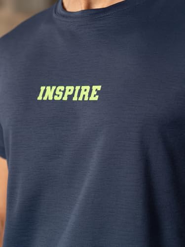 Image of FitMonkey Sports Crew Neck Stretchable Dry Fit T Shirt | Regular Fit Textured T Shirt for Men |Sport T Shirt for Men | Quick Dry Technology with Moisture Control |Breathable & Lightweight