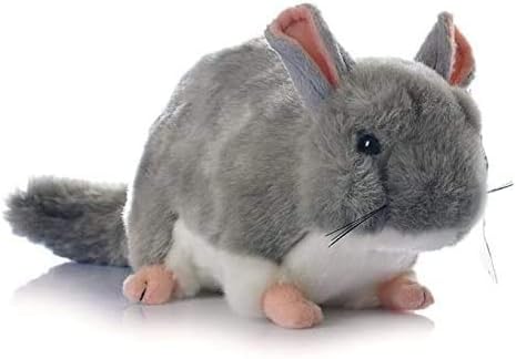Cute rabbit 12 inch Chinchilla Plush Toy Stuffed Animal Toy Plush Animal Doll (Gray + White)