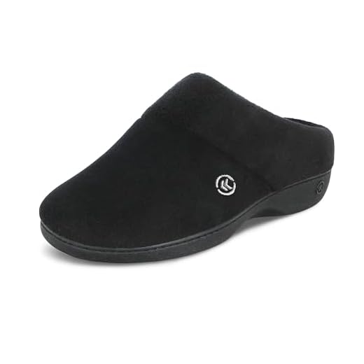 isotoner Terry Hoodback Clog Slippers for Women - Soft Memory Foam, Comfort Arch Support, House Slippers with Indoor/Outdoor Sole