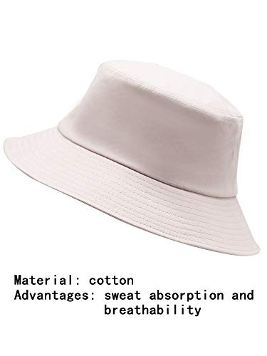 3 Pack Cotton Bucket Hat Summer Sun Hat UPF 50 UV Protection Sun Cap Fisherman Fishing Cap for Unisex Women Men Outdoor Sport Hiking Camping Traveling (Color Set 1) - Image 4