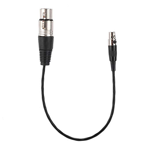 Ausla Cable Mini XLR Hembra a XLR Hembra, Clavijas Niqueladas de Aleación de Zinc, 30 Cm de Longitud para Cámaras, SLR, Convierte Mini 3 Pines a Cable de Estándar con Alambre de