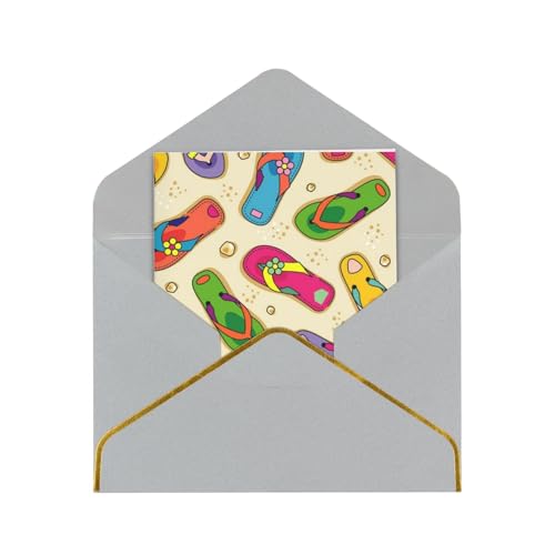 YFSGDLBN Bunte Flip-Flop-Grußkarte, Dankeskarte für alle Anlässe YFSGDLBN Bunte Flip-Flop-Grußkarte, Dankeskarte für alle Anlässe