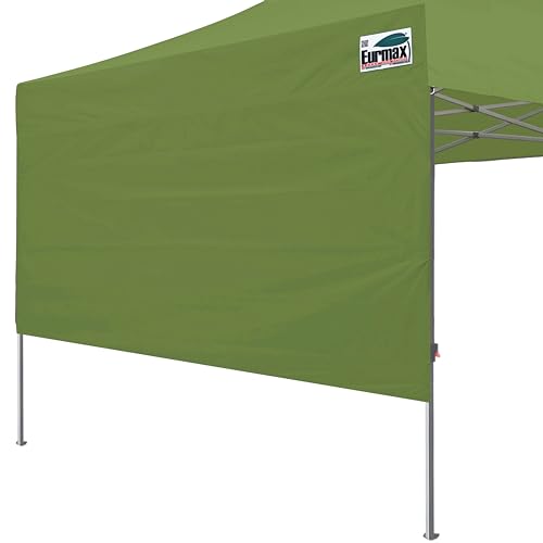 Image of Eurmax USA 10x4.8 Pop Up Canopy SunWall-UV Protection for Tents,Blocks Sunlight&Wind,Water Resistant Side Wall Only,Easy Hook & Loop Installation,Fit for 10FT Straight Leg Shelters&Gazebo,Field Green