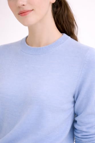Image of Cashmeren Women's Basic Crewneck Sweater 100% Pure Cashmere Long Sleeve Round Neck Pullover