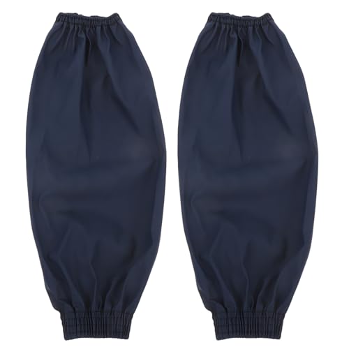 HOMSFOU 1 Par mangas de cuero mangas de protección del brazo protector de antebrazo cubre mangas cubiertas de brazo impermeables mangas protectoras mangas de trabajo cuero pu Azul