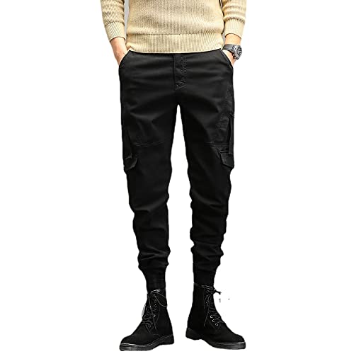 Men's Streetwear Multiple Pockets Athletic Loose Cargo Pants?Casual Jogger Sweatpants?Fashion Trousers
