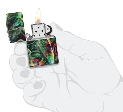 Encendedor Zippo Psychedelic Swirl Verde Mate miniatura 5
