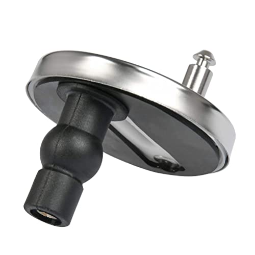 Image of Stainless Steel SS Toilet Seat Cover Hinges, Quick Release Toilet Seat Hinges, Top Fixing Toilet Seat Cover Reparing Screw Set Round Type With Rubber Bush and Screw, White
