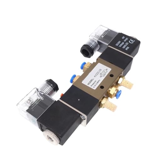 Válvula solenoide 4V220-08 de 5 vías y 2 posiciones para control de aire AC220V 7
