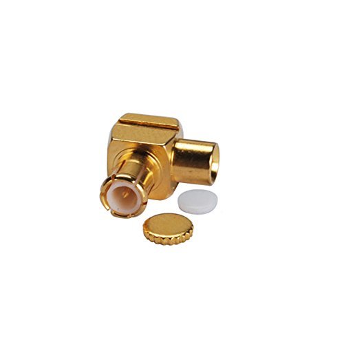 5pcs Rf Wire Coaxial Cable Terminal Copper Alloy Connector MCX Male Right Angle Solder for Rg405 0.086 Ships from USA