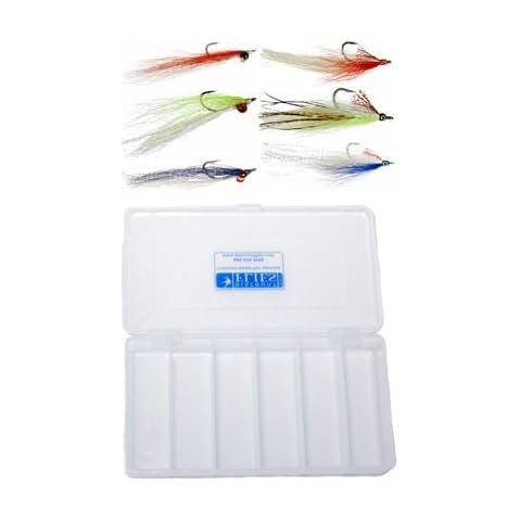 DiscountFlies Clouser & Deceiver Fly Fishing Flies – Fishing Kit w/3 Clouser Minnow Flies, 3 Deceiver Flies, & Fly Box – Realistic & Effective Flies for Fly Fishing for Freshwater & Saltwater Fishing Cover