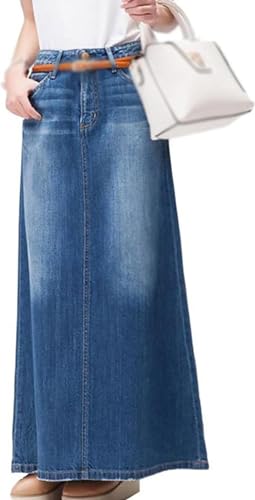 Jupe longue pour femme en jean bleu XXL finie la sensation de serrage