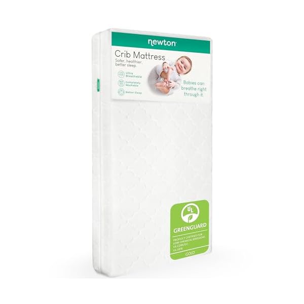 Newton baby crib mattress and toddler bed ultra breathable proven to reduce suffocation risk 100 washable 2 stage non toxic better than organic removable cover deluxe 55 thick white  urban country home decor