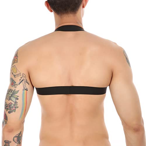 Image of Mens Harness Belt Nylon Elastic Body Shoulder Strap Sexy Halter Club Wear Cosplay Costume