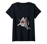 Photo Gallery donna skeleton pirata equitazione squalo halloween skull capitano maglietta con collo a v Photo Gallery donna skeleton pirata equitazione squalo halloween skull capitano maglietta con collo a v
