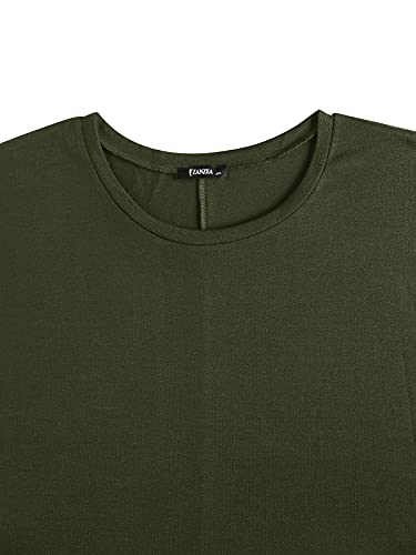 Image of ZANZEA Women's Off The Shoulder Batwing Tops Casual Loose Oversized Tshirts Long Sleeve Fall Pullover Sweater Tops
