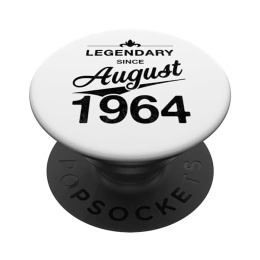 60 cumpleaños Nacido en Agosto de 1964 Vintage 60 años PopSockets PopGrip Intercambiable