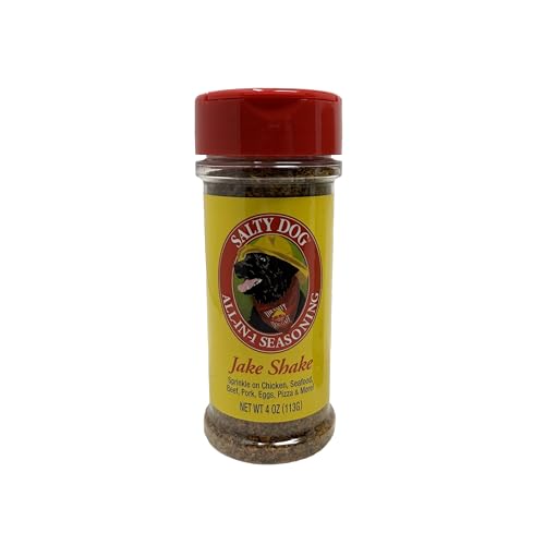 Salty Dog Jake Shake All-in-One Seasoning 4 oz Finest Ingredients No MSG & Gluten Free Meticulously crafted by Chef Wishbone Walker 5 Star Rated & Our #1 Selling Product! Additional Details Below