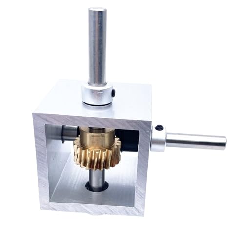 Gearbox Worm Gear Steering Gearbox 1:10 Speed Ratio 90 Degree Right Angle Reversing Corner Device 6mm 8mm Diameter Shaft Steering Direction(8mm Shaft)