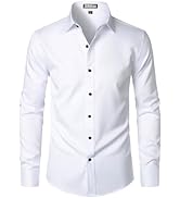 PEASKJP Shirts For Men Fashion Men Dress Shirt Long Sleeve Casual Business Button Up Shirt Grey Xxl