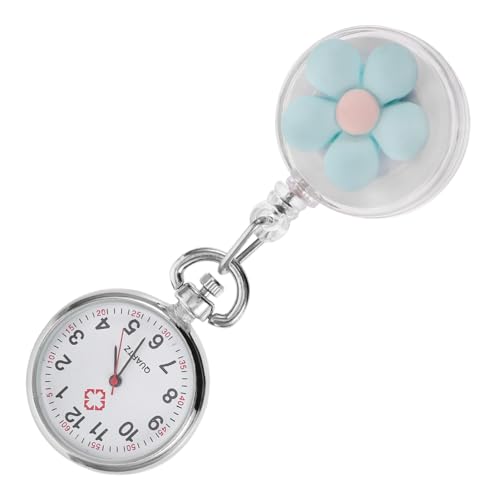 WESIEVYA ナーステーブル ヘルスケアナースウォッチ 懐中時計 ポケットラペルウォッチ 停止 掛け時計 男性 ワッチ 携帯用時計 オンウォッチ ミラー材質:普通のガラスミラー Blue