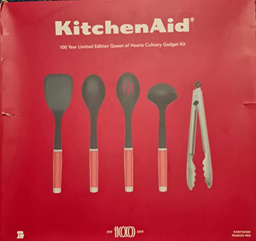KitchenAid Küchenhelfer Utensilien Set 5 -teilig 100 Jahre-Edition. Rot Schwarz Silber