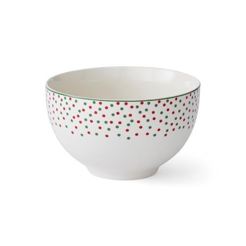 Spode Christmas Tree Polka Dot Rice Serving Bowl - 24 Oz