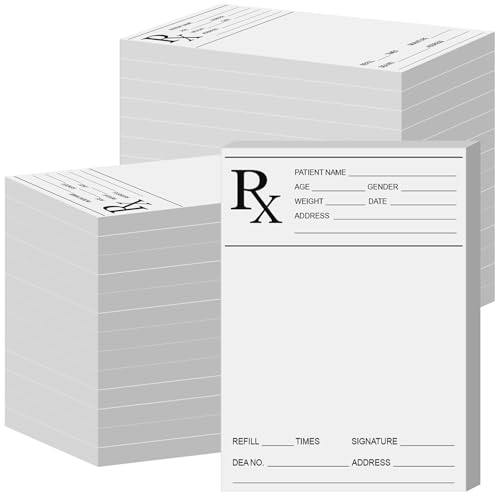 Blocs de notas farmacéuticas Watersay papel de receta médica para regalo de trabajo en oficinas